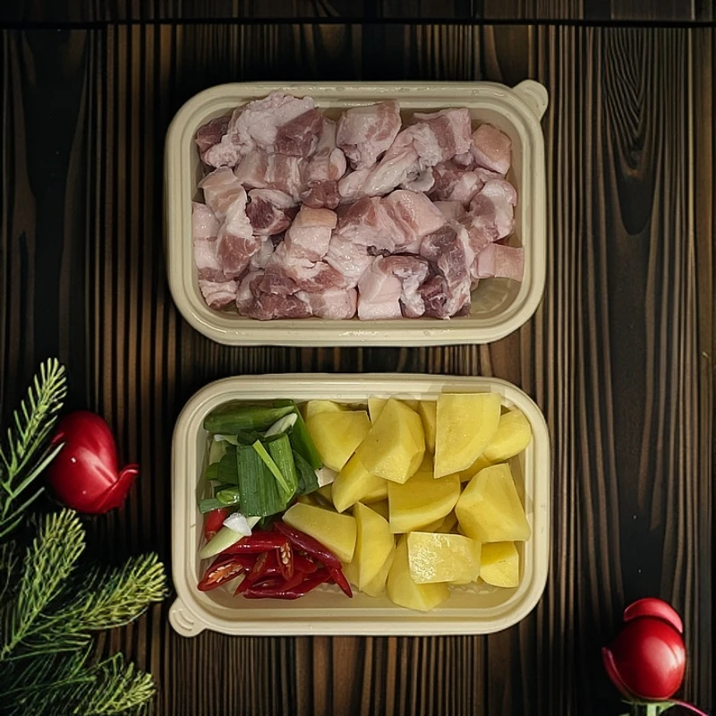 土豆红烧肉（鲜五花肉约520g）