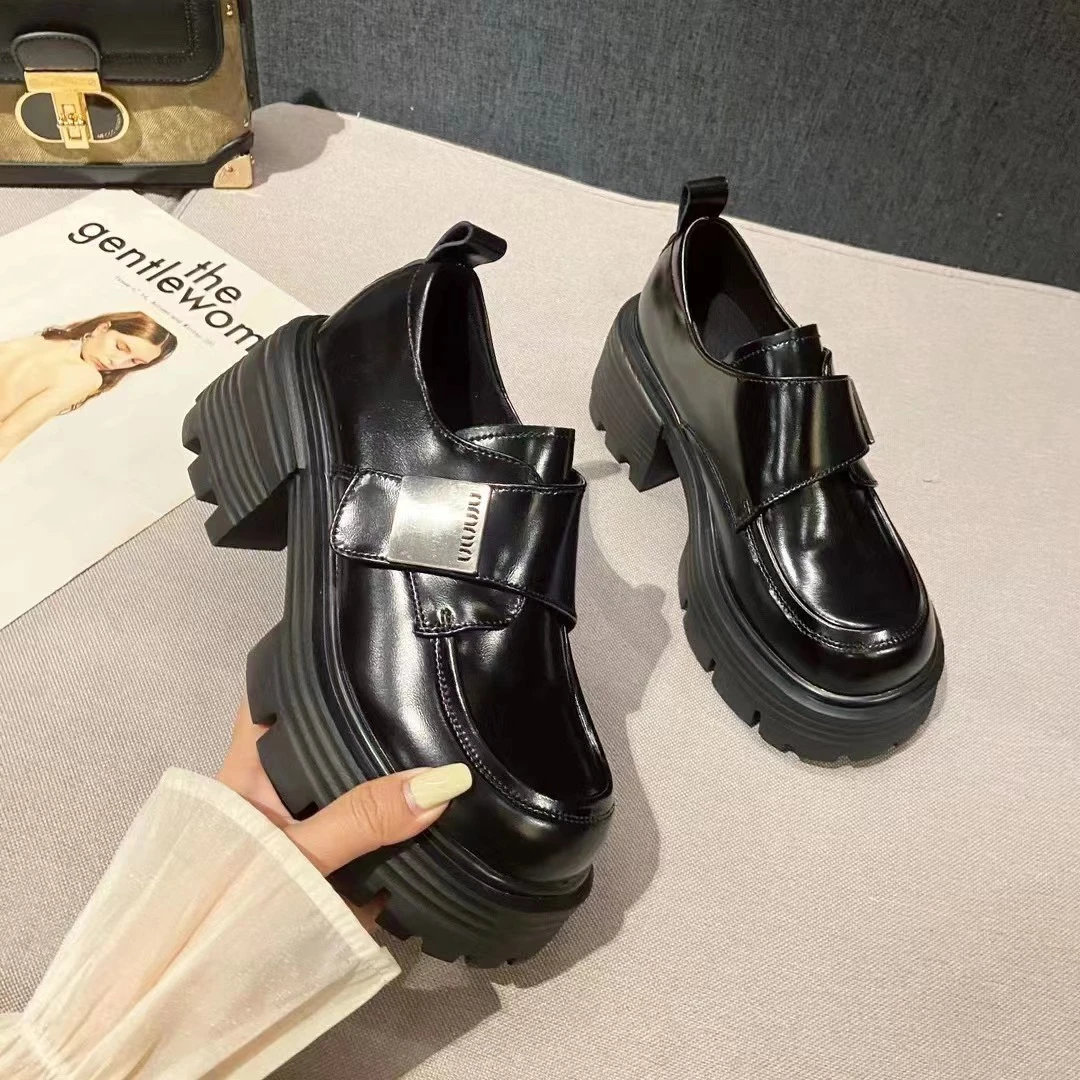 厚底乐福鞋英伦风复古小皮鞋百搭时尚芒果头春秋新款韩版学院单鞋