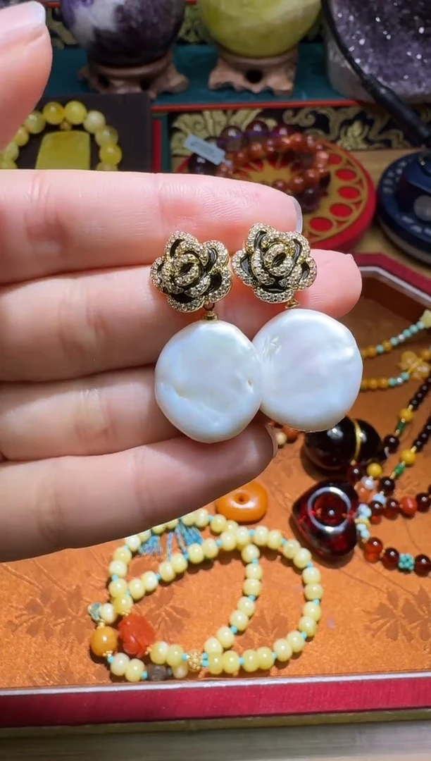 未镶嵌耳饰淡水珍珠多样性发一件744