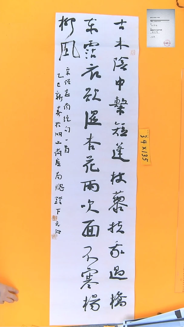 【闪购商品】书法江孝龙书法古木隂中34*135