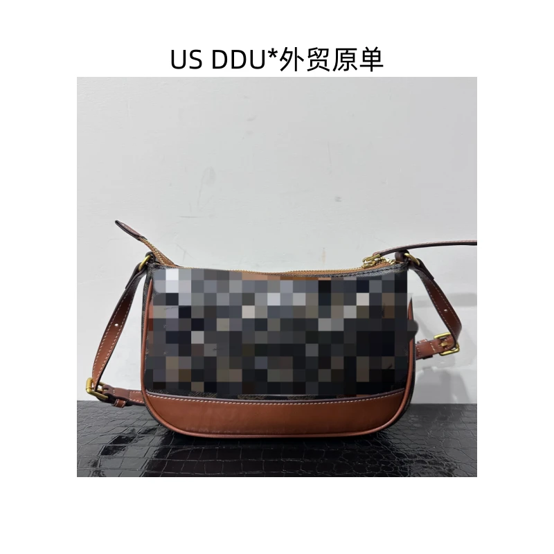 A219 棕色老花腋下单肩腋下包8002/A025