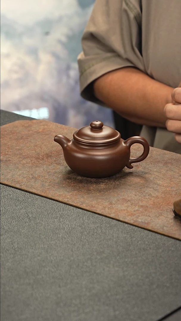茶壶紫砂仿古 紫泥