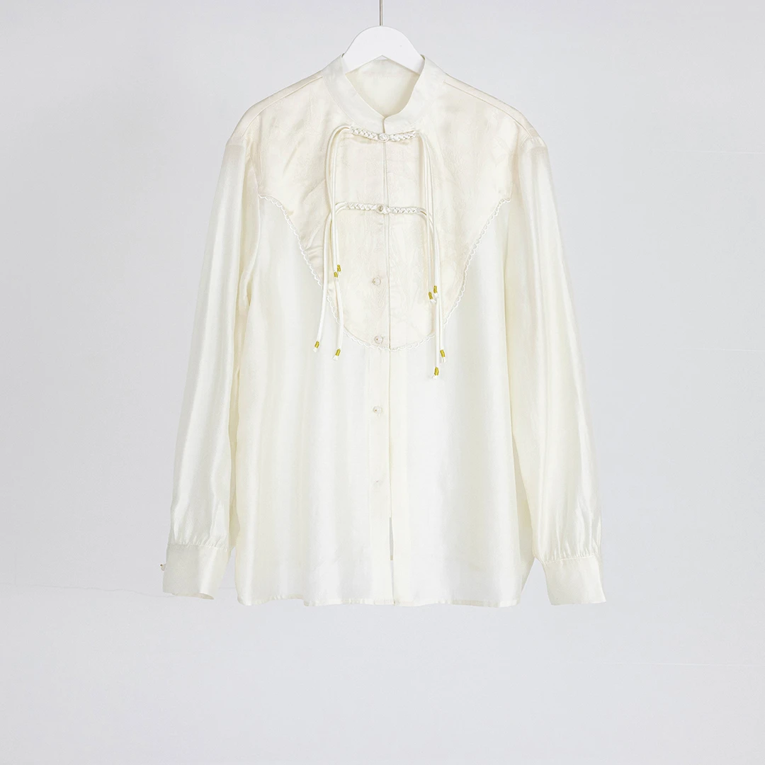 （几里与麻）休闲简约百搭衬衫 衣长73 胸围102 1031372