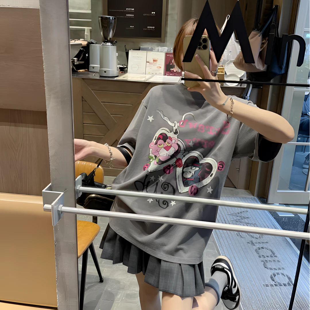 BLX--5523（深圳南油）新款设计师款卡通印花上衣