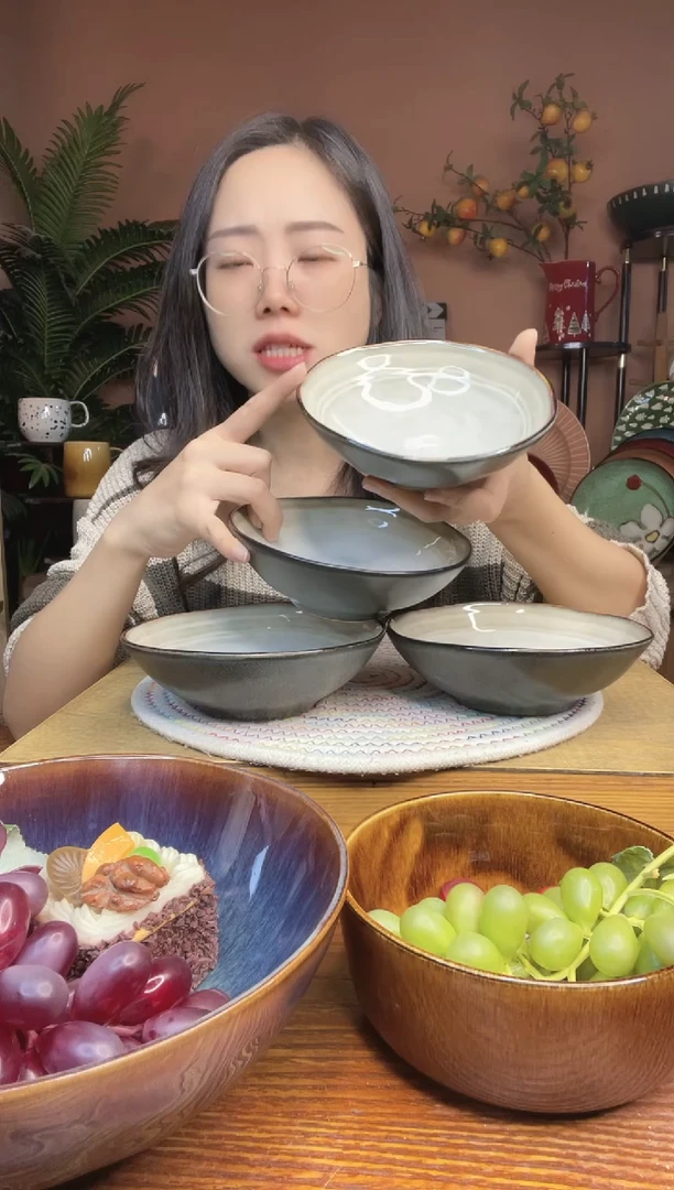 陶瓷6英寸复古异形不规则米饭碗 4件装 微瑕疵