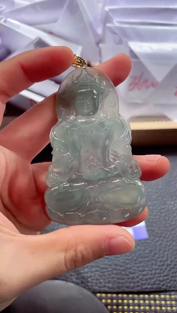 18K金镶嵌挂件翡翠0000888