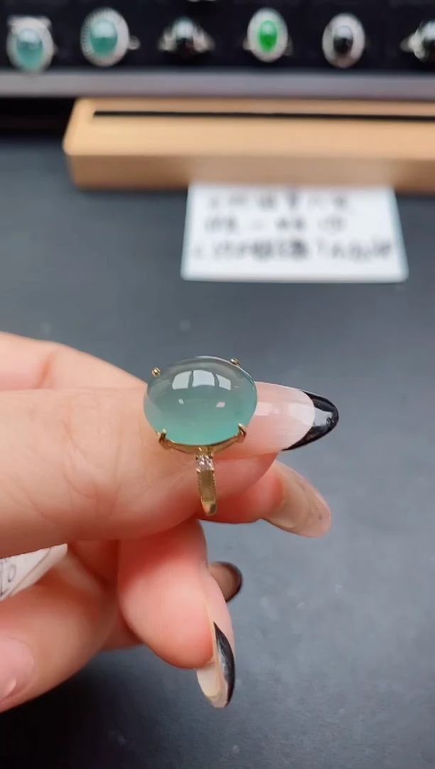 银S925镶嵌戒指翡翠508