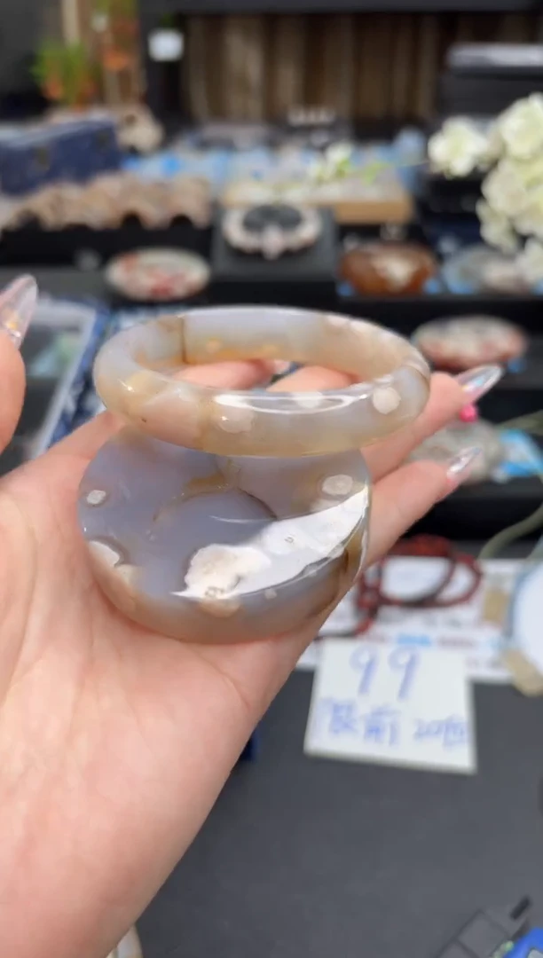 未镶嵌手镯石英质玉76(60圈赠送镯心)