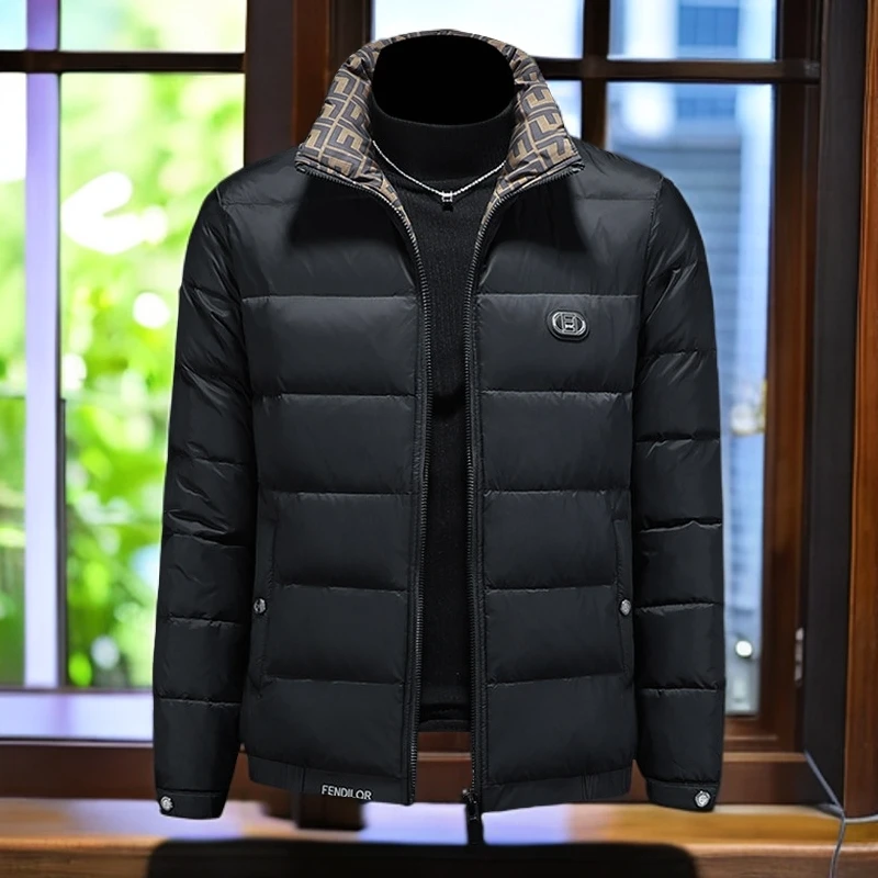 娜罗普西立领贴标羽绒服男休闲冬季新款男士时尚百搭厚保暖羽绒衣