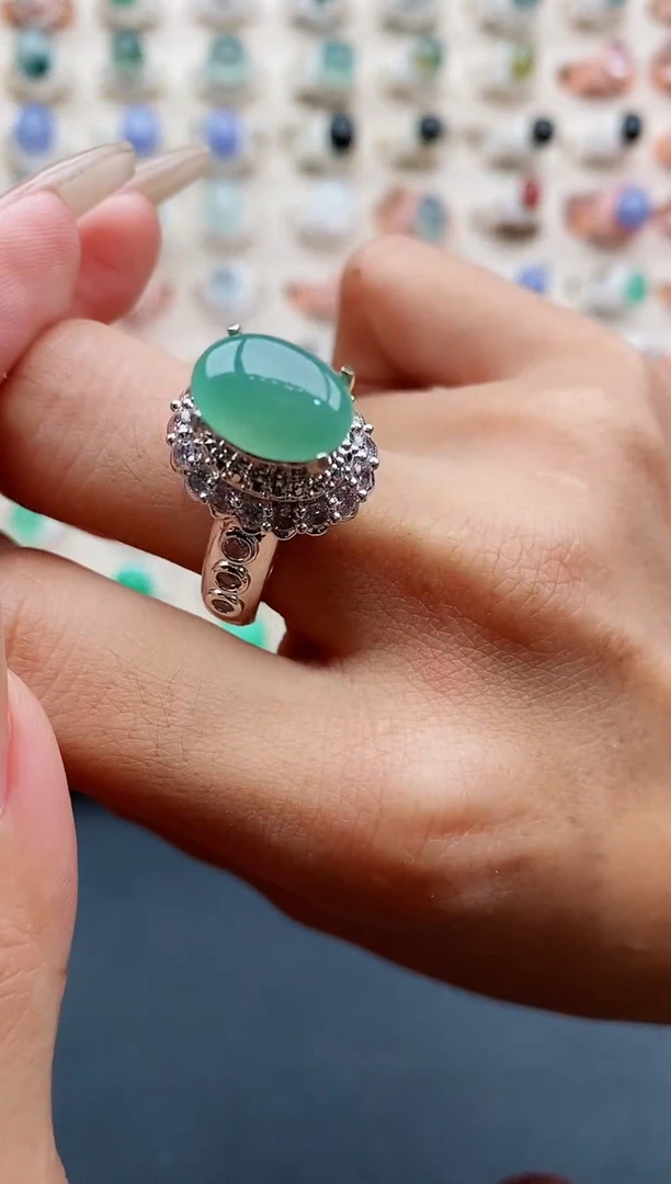 翡翠戒指未镶嵌缅甸天然A货翡翠111   10-10