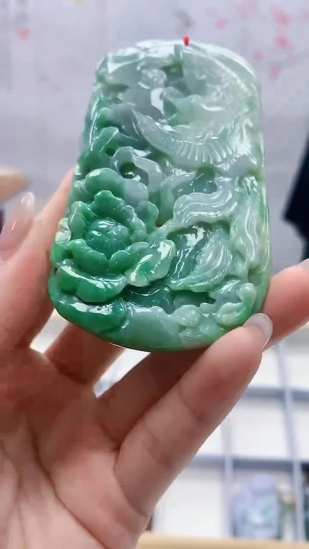 定制翡翠未镶嵌4812lr-毛货挂件27