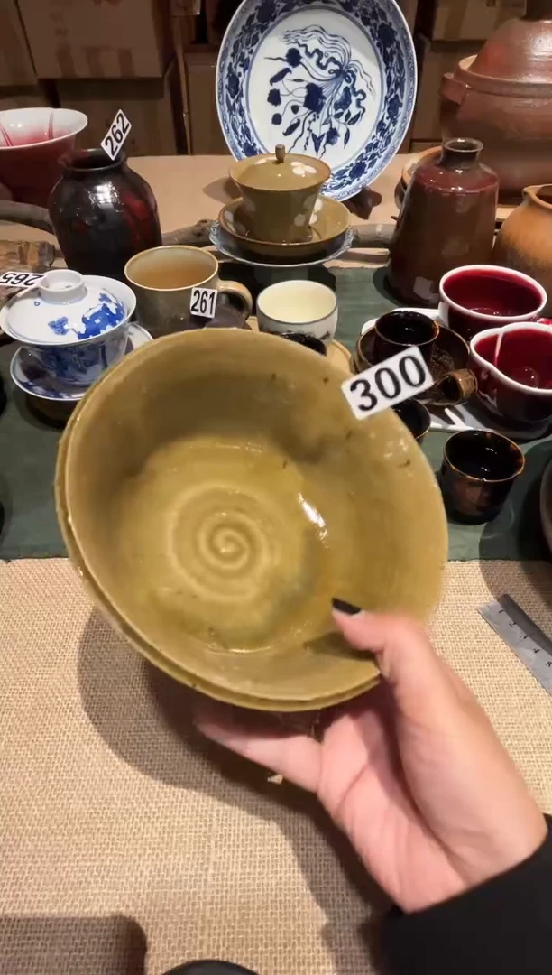 瓷片静*300陶泥手捏汤碗