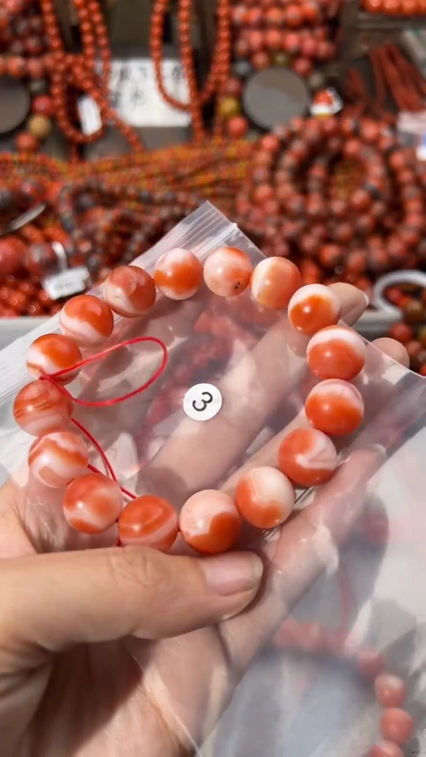 南红玛瑙未镶嵌手串13+