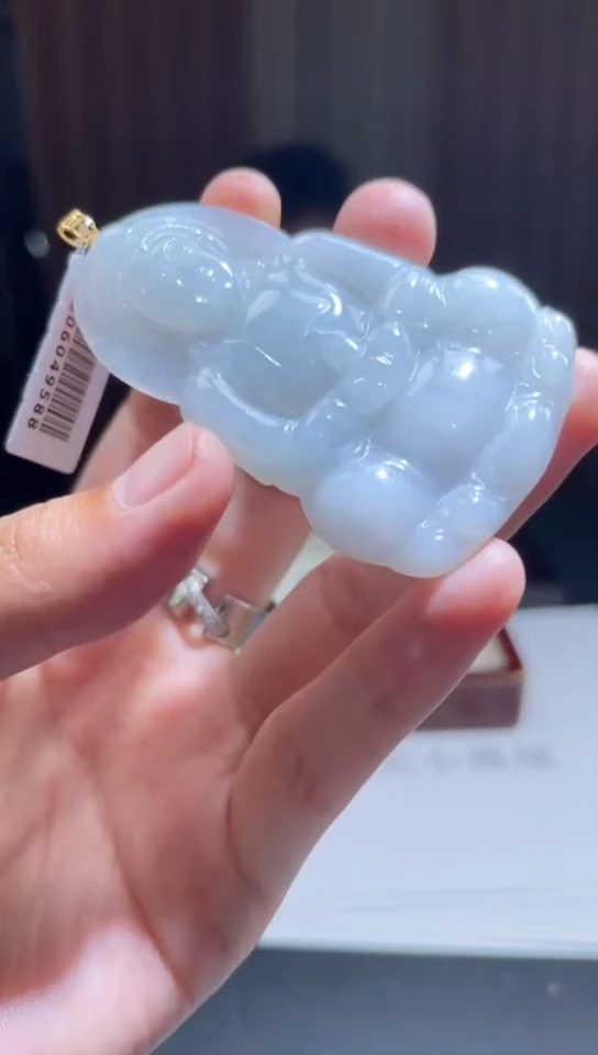 18K金镶嵌挂件翡翠翡翠A货