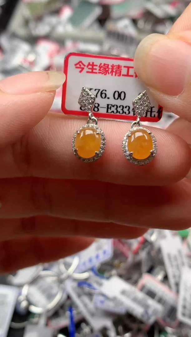 银S925镶嵌戒指翡翠天然A货缅甸翡翠