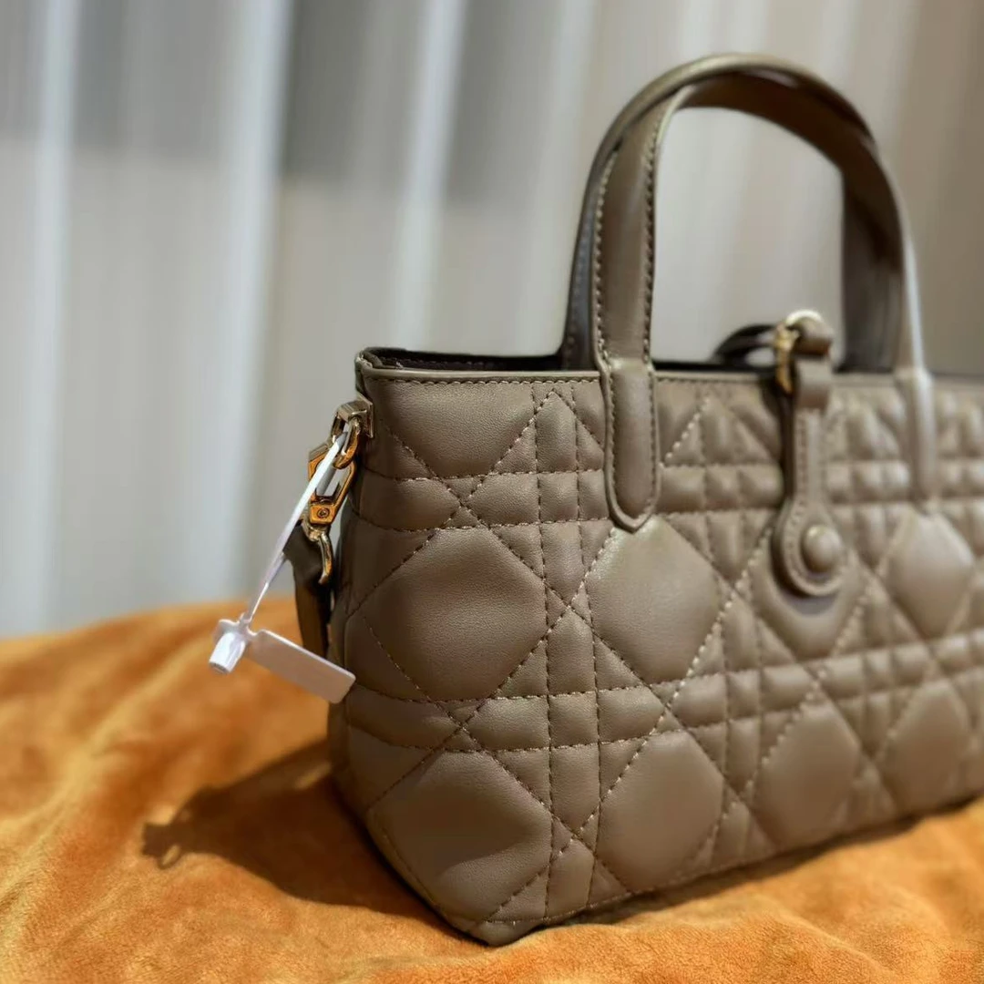 HIRMRIS手工真皮包550697-奶茶  两格托特蒂奶茶色