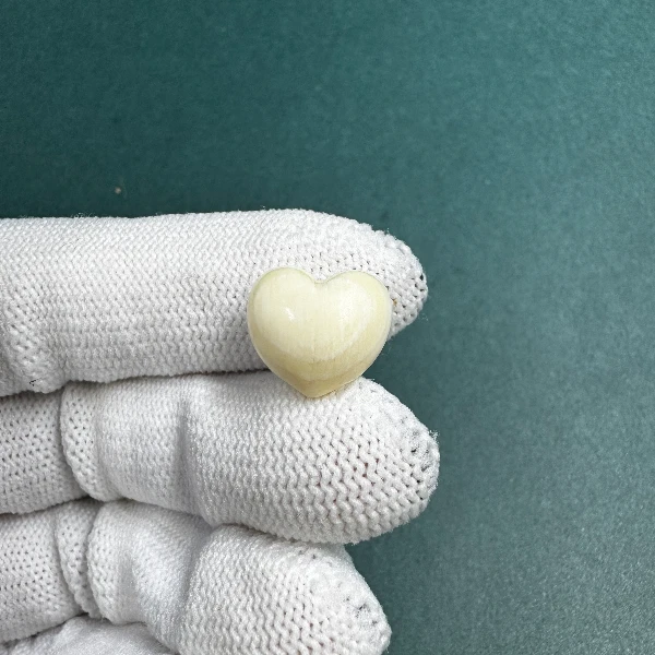 N1098天然猛犸牙爱心配饰 支持鉴定 假一罚四