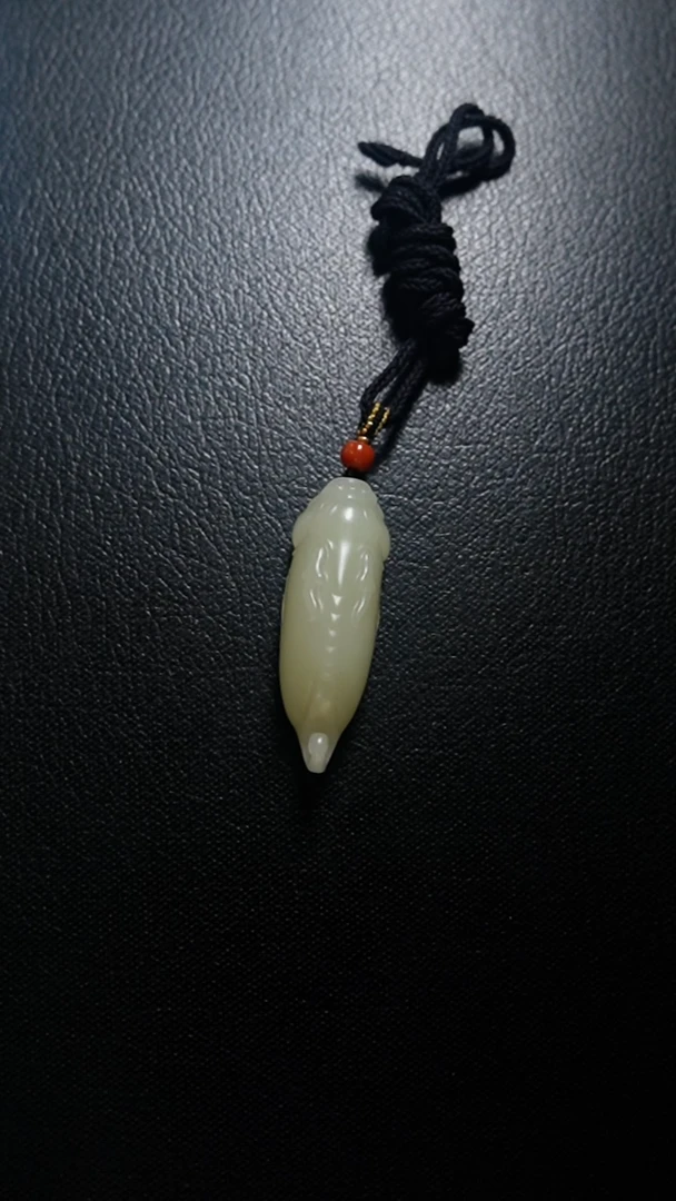 颈饰未镶嵌和田玉鱼化龙