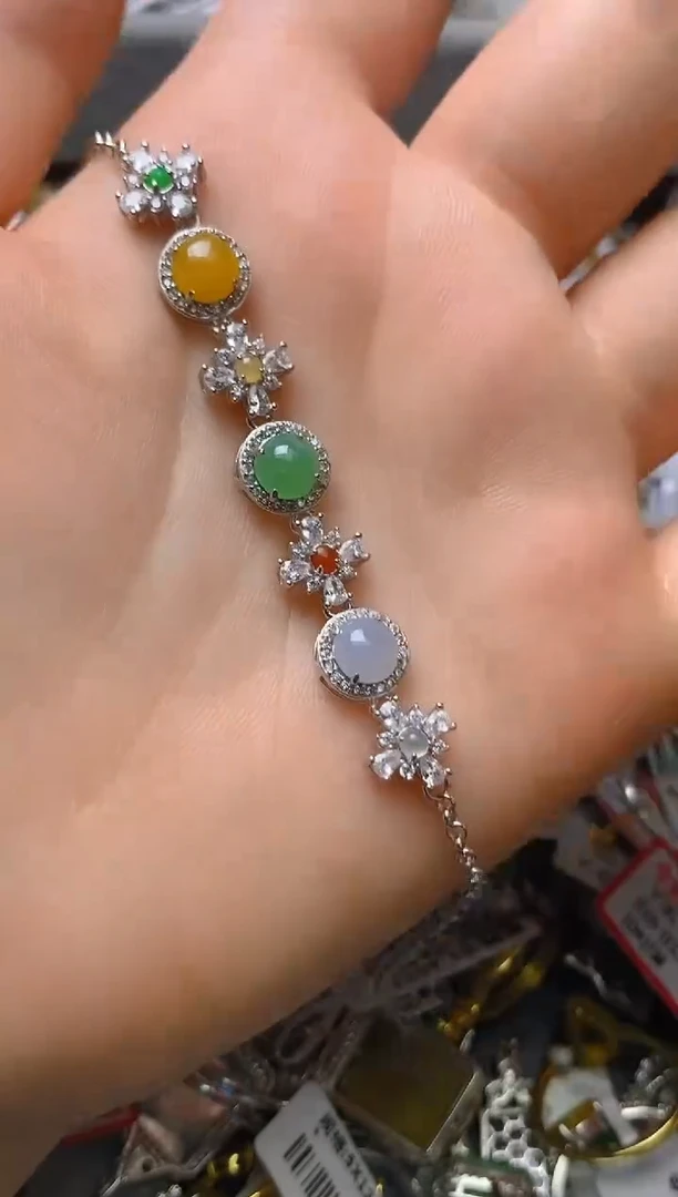 银S925镶嵌戒指翡翠百内无证书