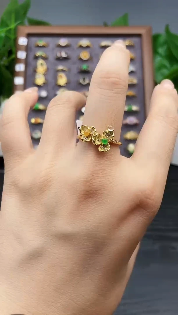 银S925镶嵌戒指翡翠12