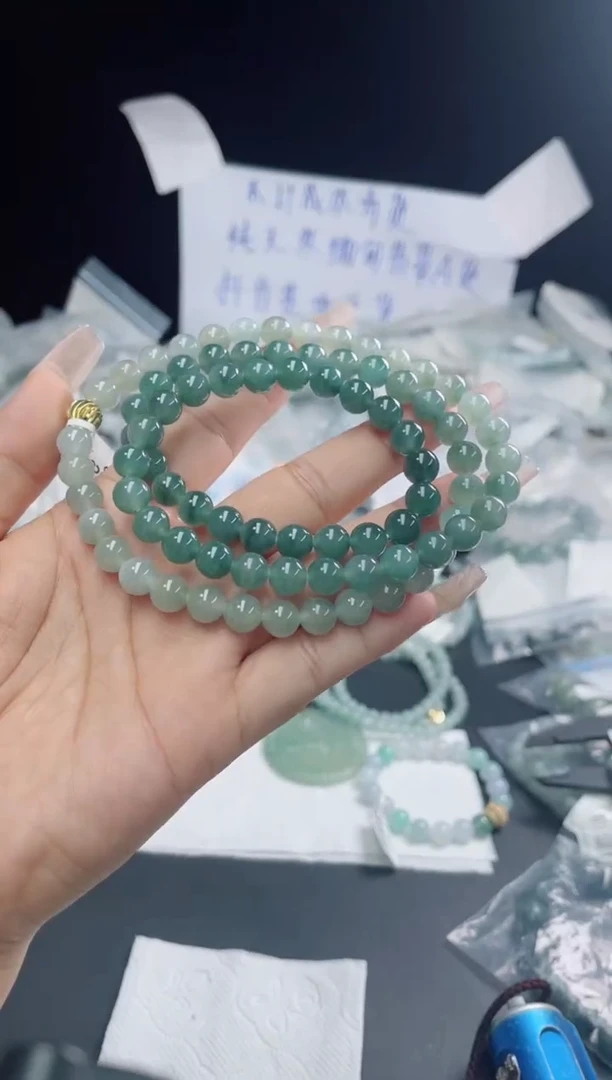 未镶嵌定制翡翠珠串