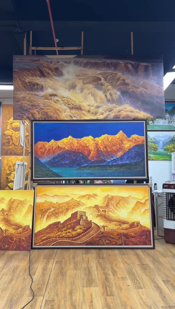 油画。*。南迦巴瓦办公室客厅茶室玄关家居版画挂画客厅挂画油画