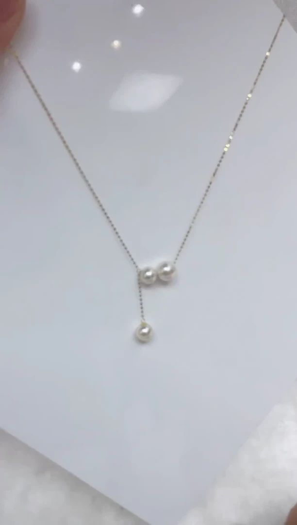 海水珍珠18K金镶嵌颈饰海水珍珠项链