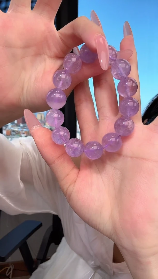 紫晶手绳未镶嵌紫水晶手串 多样性发其一