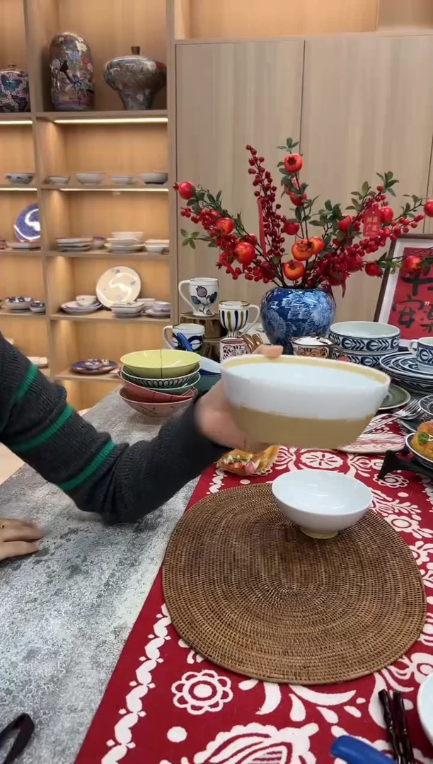 【闪购商品】瓷片（B）白山　錆千筋　シリアルボール