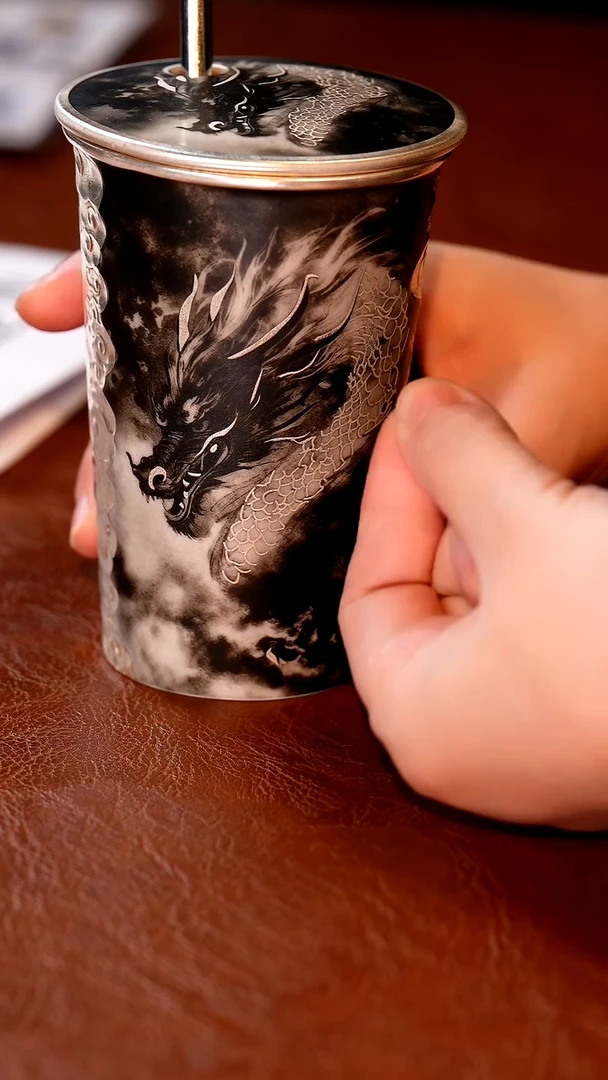 祥云墨龙可乐杯.........