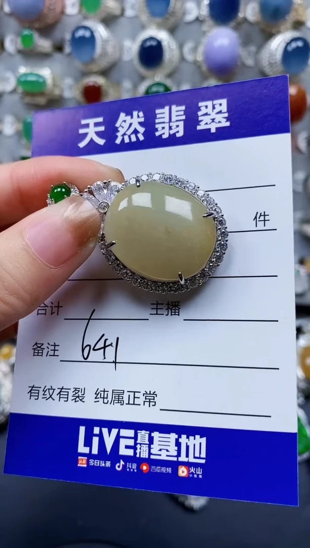 翡翠银S925镶嵌颈饰641