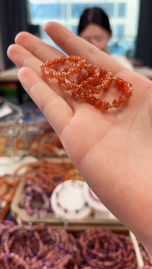 未镶嵌手串日光石金太阳戒圈4mm【多样式发货】