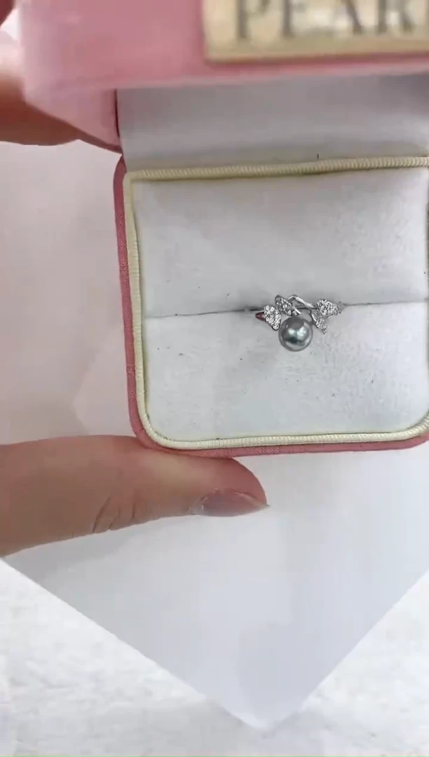 【闪购商品】海水珍珠戒指银S925镶嵌海水珍珠戒指