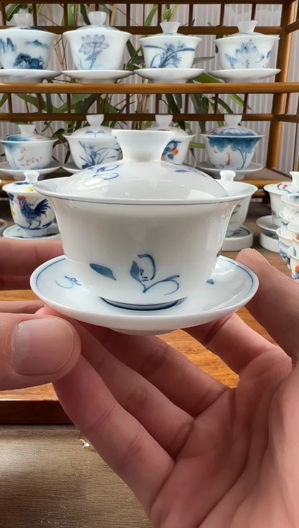 ~*~全品玉兰80ml三才盖碗