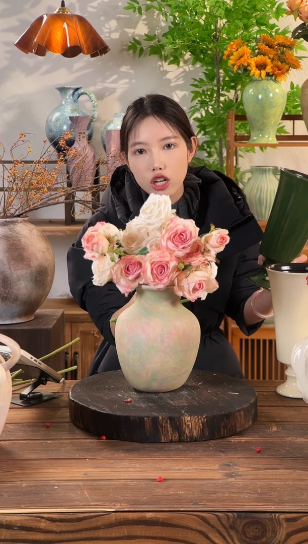 苔点绿-胖肚瓶中号