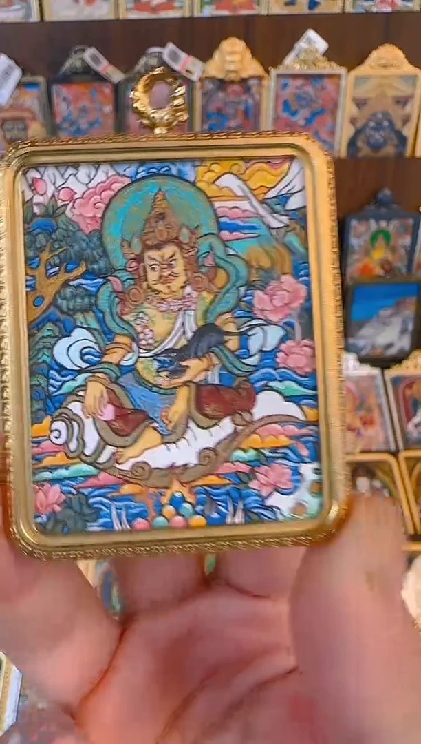 吊坠4*5黄财神+嘎乌盒