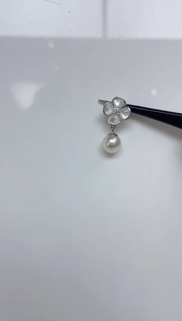 海水珍珠银S925镶嵌颈饰海水珍珠吊坠