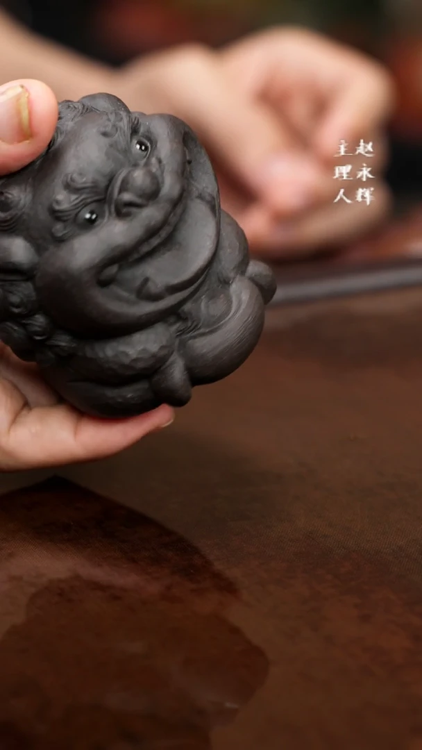 紫砂茶宠笑狮，。。