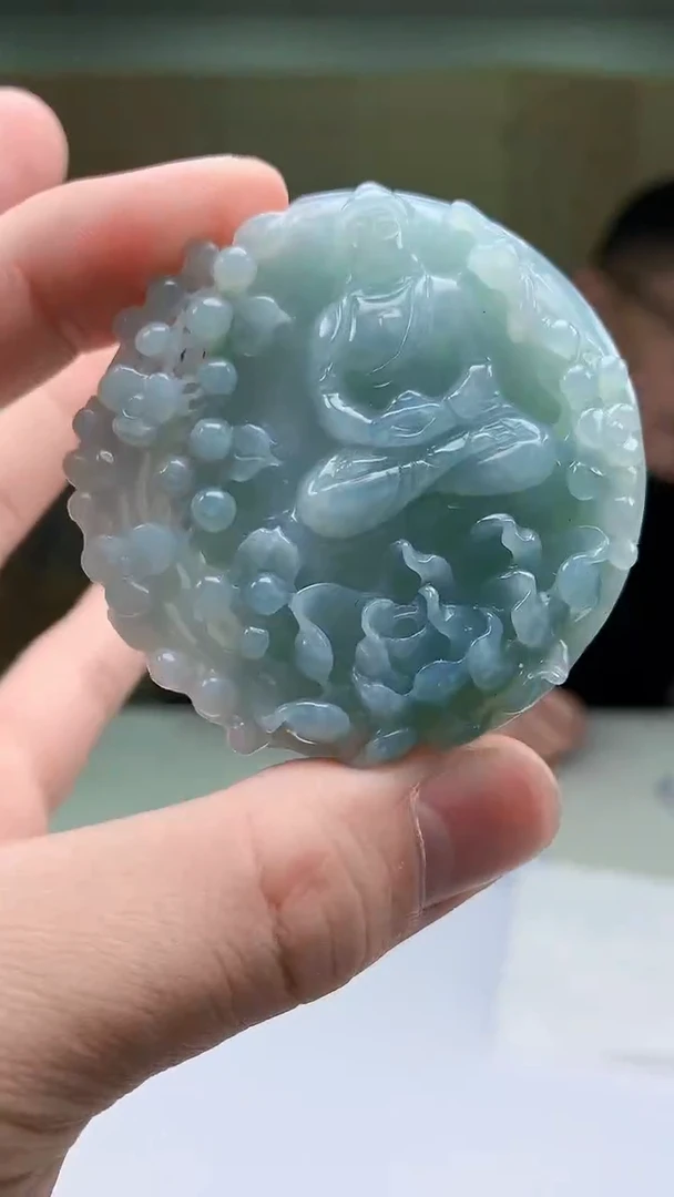 【闪购商品】定制翡翠未镶嵌5152bb-毛货挂件71