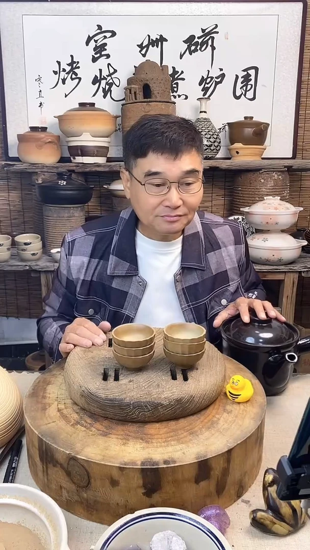 小茶杯陶泥杯复古（6只装）