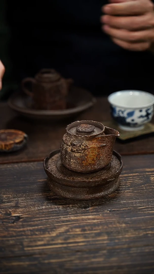 全手工制作 重工 南蛮 紫砂 心经 宝瓶 120cc