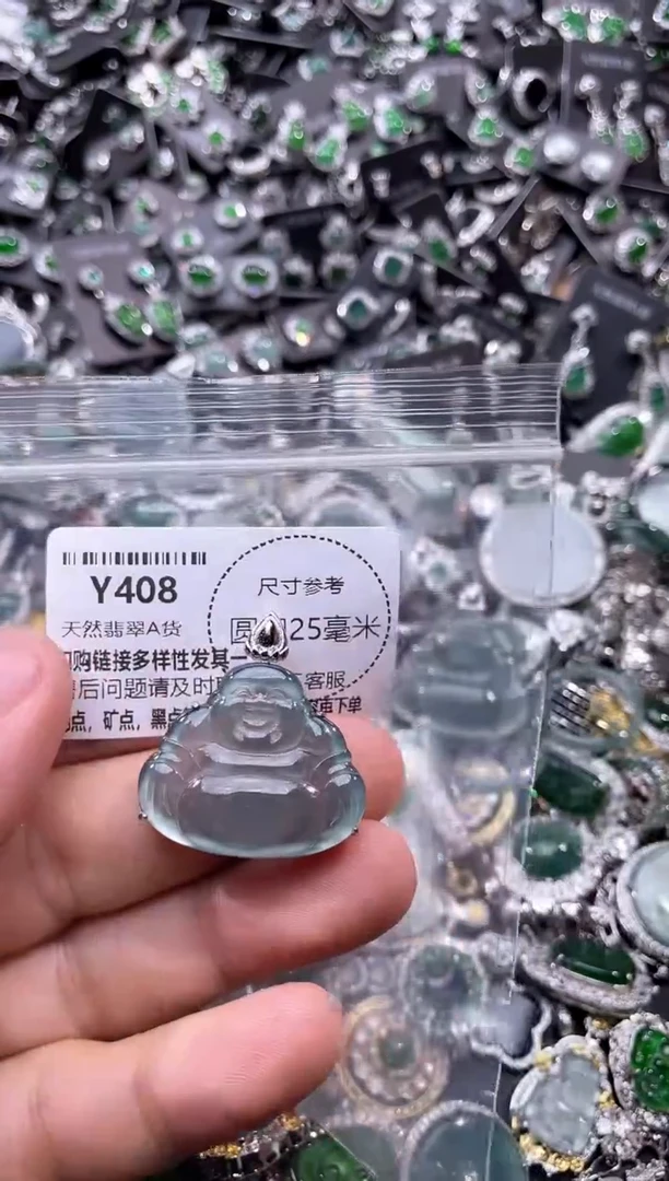 翡翠未镶嵌颈饰Y408吊坠