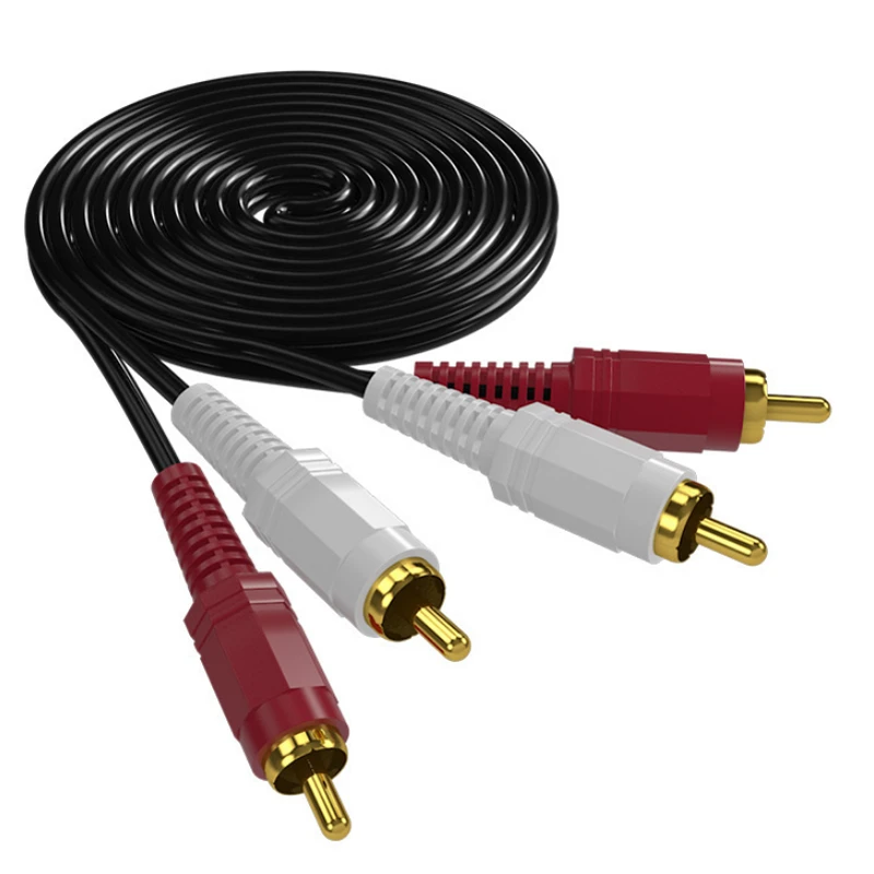 莲花头音频线2分2莲花公AV音箱功放机电视机顶盒连接线音响连接线