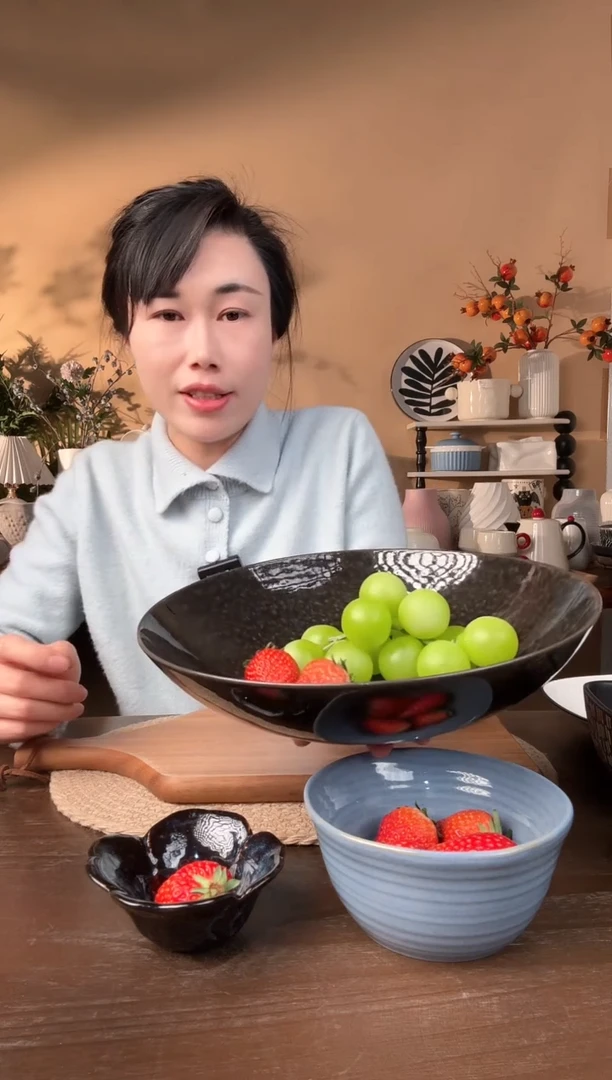 【闪购商品】瓷片11英寸窑变大汤碗微瑕