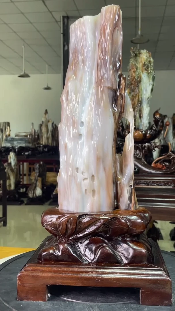 未镶嵌珠宝奇石硅化玉高46