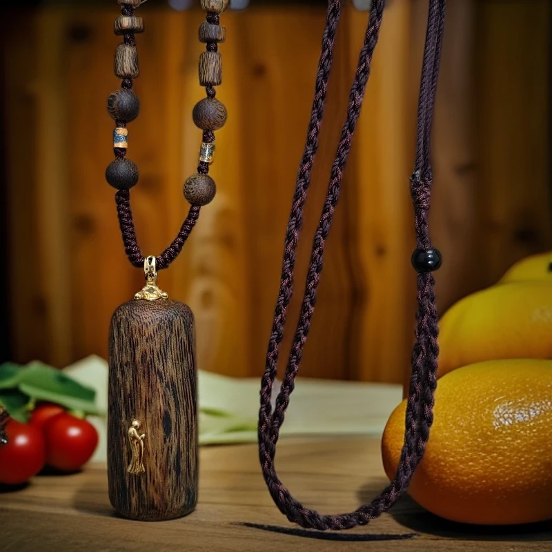 沉香平安无事牌 手工编绳精工制作 多样性发货一条