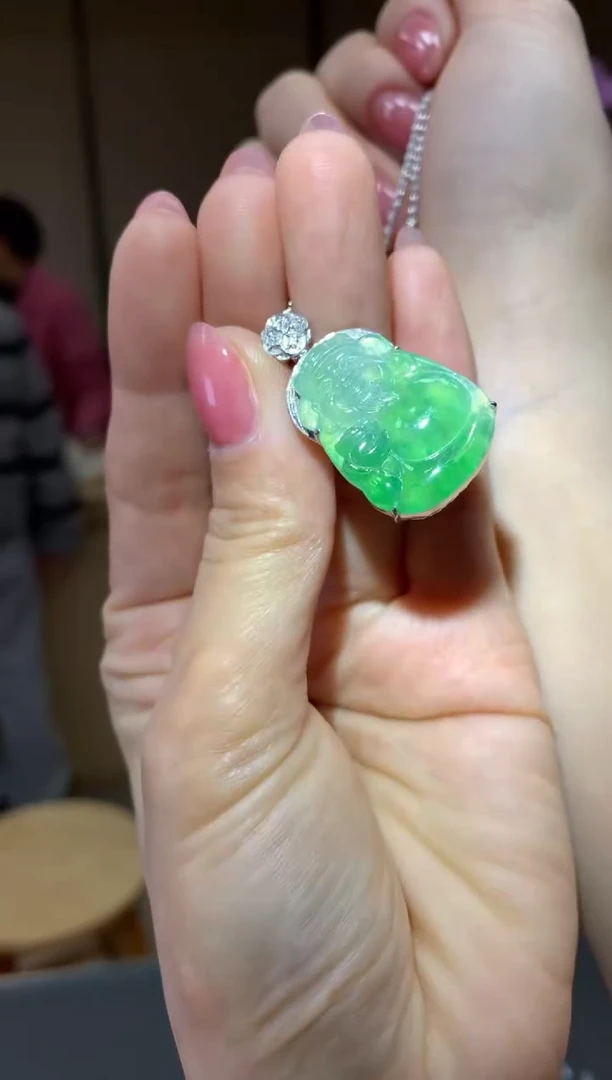 【闪购商品】翡翠颈饰18K金镶嵌|不退不换