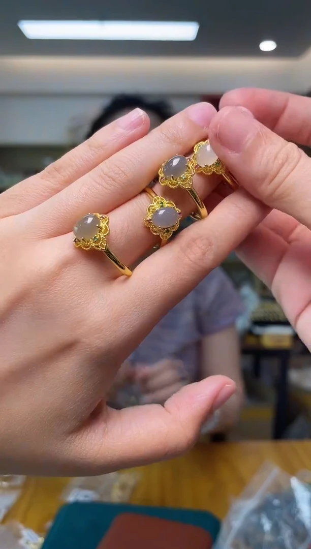 和田玉戒指未镶嵌（多样性单个发货）