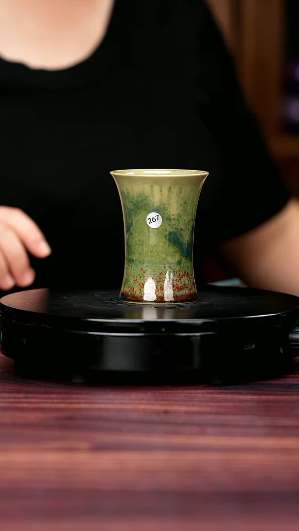 壶267#盼龙窑一级品原矿钧瓷束腰杯