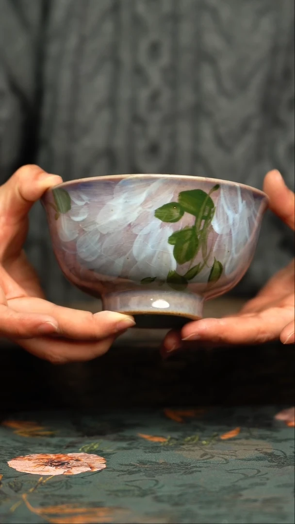 【闪购商品】杯釉下彩手工手绘同款陶器